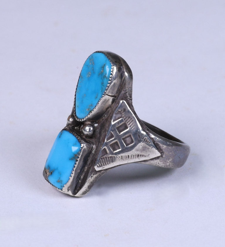 Navajo Sterling Silver Turquoise Ring