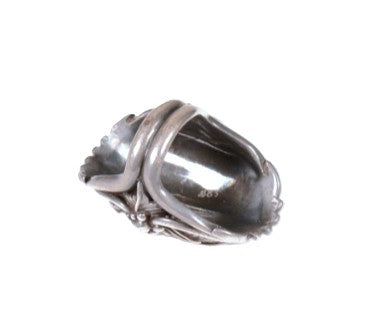 Navajo Sterling Silver with Oval Spondylus Shell Ring