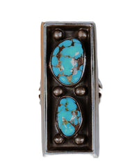 Navajo Sterling Silver and Bisbee Turquoise Ring