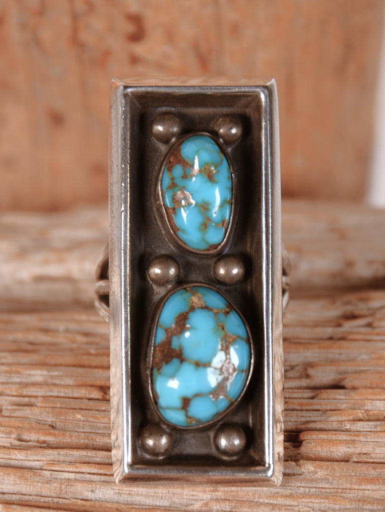 Navajo Sterling Silver and Bisbee Turquoise Ring