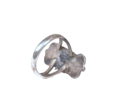 Navajo Sterling Silver and Coral Ring
