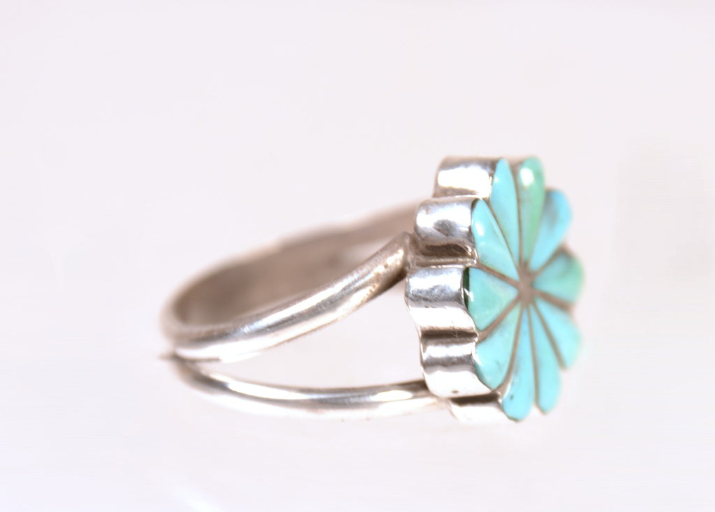 Zuni Pueblo Blue Turquoise Ring