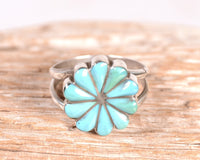 Zuni Pueblo Blue Turquoise Ring