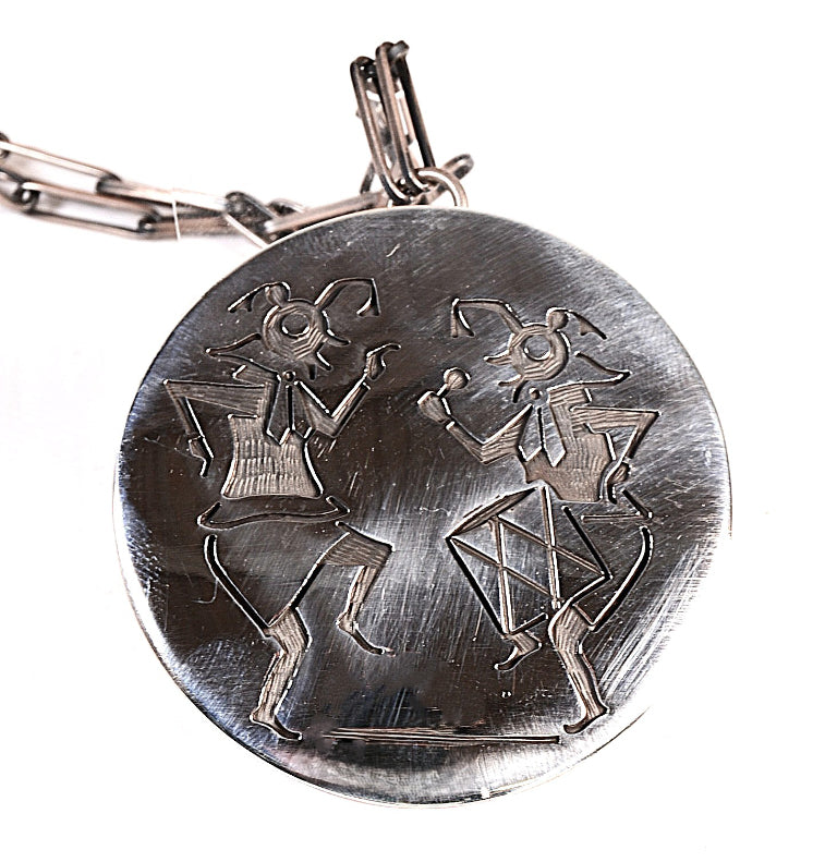 Hopi Pueblo Overlay Necklace By Gary + Elsie Yoyokie
