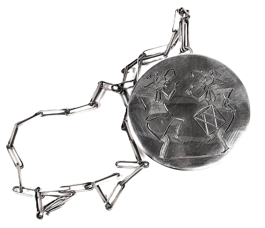 Hopi Pueblo Overlay Necklace By Gary + Elsie Yoyokie