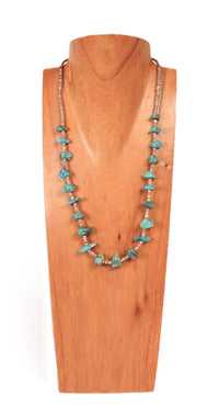 Navajo Tab Turquoise and Heishi Necklace