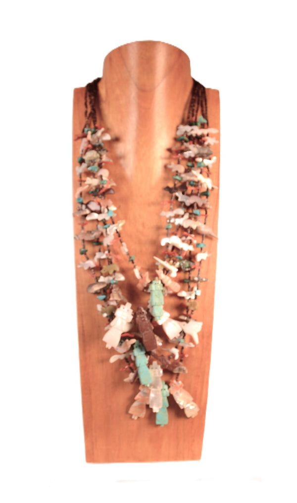 Navajo 5 Strand Fetish Necklace