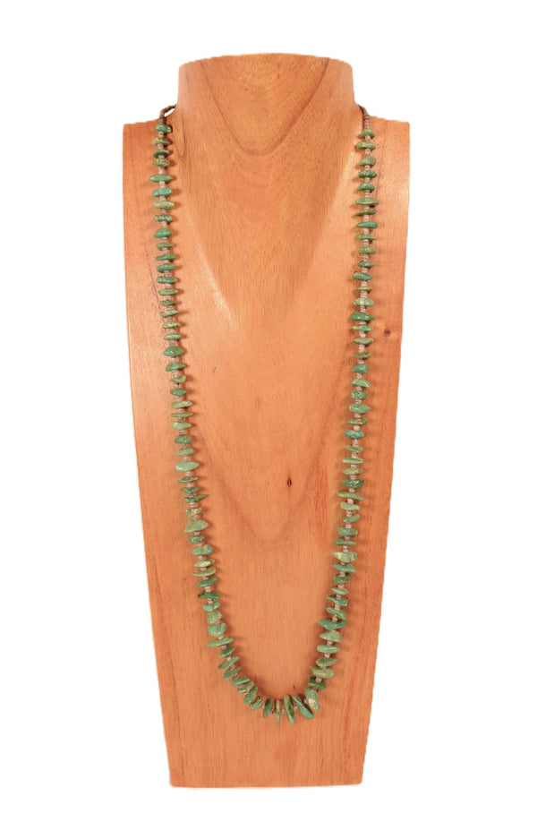 Navajo Tab Turquoise and Heishi Necklace