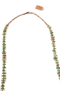 Navajo Tab Turquoise and Heishi Necklace