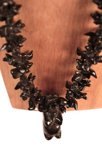 Zuni Pueblo Stacked Jet Bear and Wolf Necklace