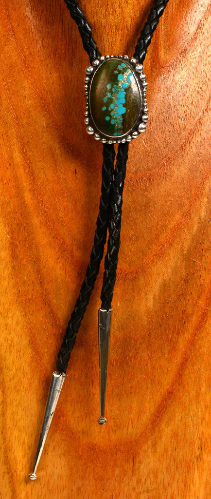 Navajo Turquoise Bolo By Simon Garcia