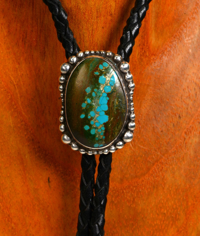 Navajo Turquoise Bolo By Simon Garcia