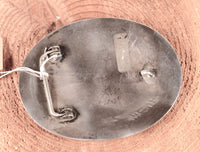 Navajo Sterling Silver and Turquoise Belt Buckle By Phillip Tso