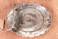 Larger Navajo Sterling Silver & Morenci Turquoise Belt Buckle