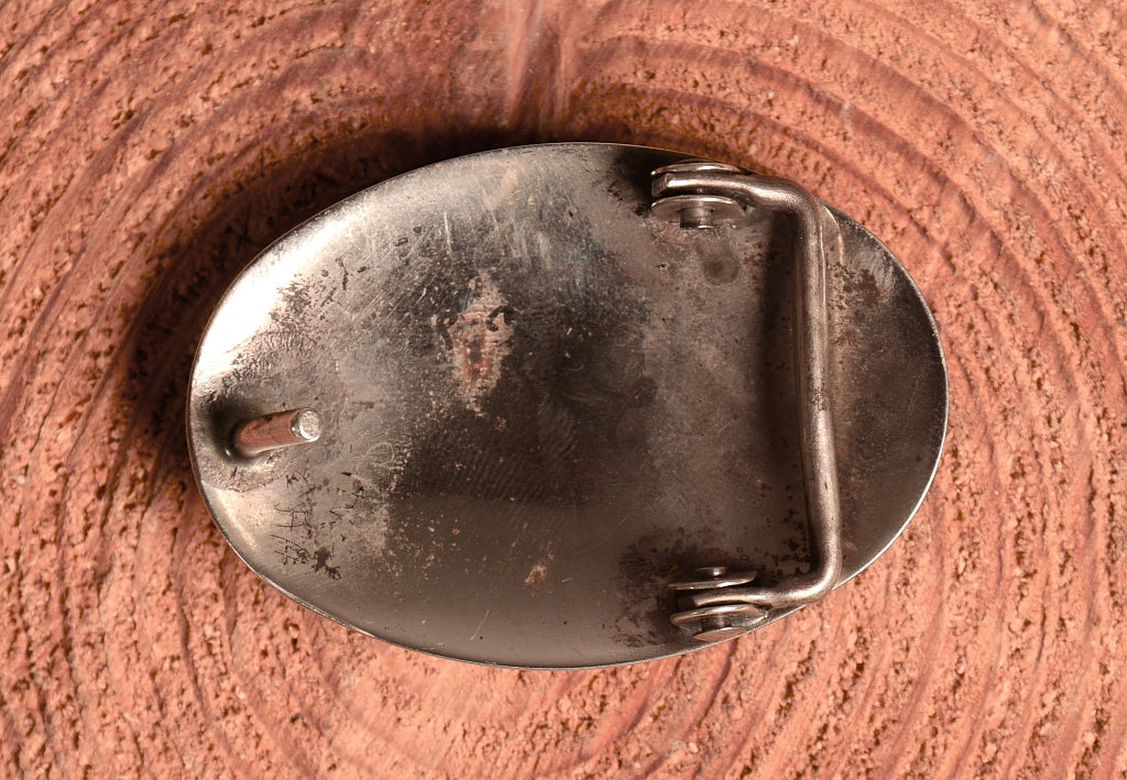 Navajo Sterling Silver Overlay Belt Buckle