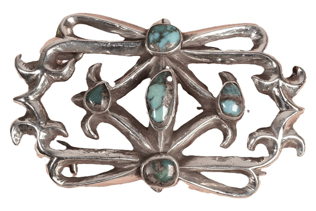 Navajo Sterling Silver Sandcast Belt Buckle