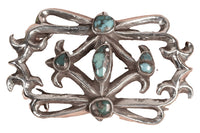 Navajo Sterling Silver Sandcast Belt Buckle