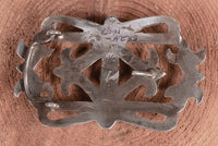 Navajo Sterling Silver Sandcast Belt Buckle