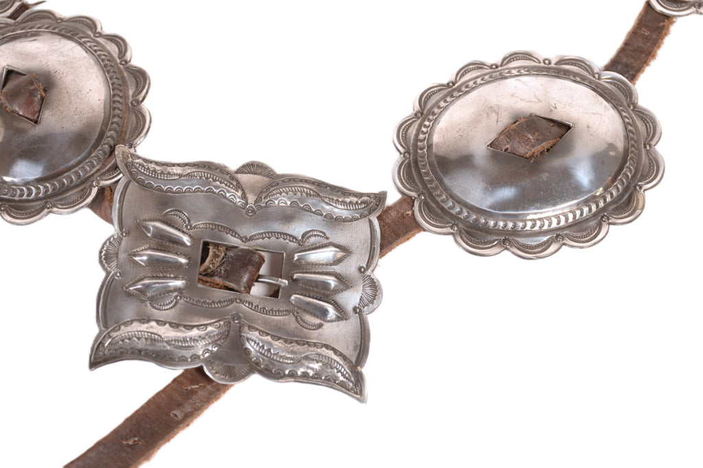 Antique Navajo Concha Belt