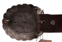 Navajo Sterling Silver & Turquoise Shadowbox Buckle By A. Lewis