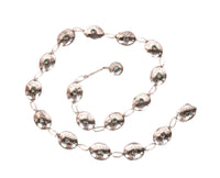 Navajo Sterling Silver Chain Concho Belt By J. Tulley