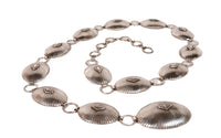 Navajo Sterling Silver Chain Concho Belt