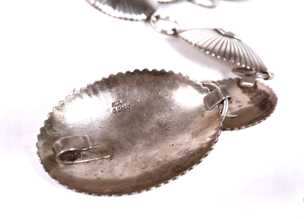 Navajo Sterling Silver Chain Concho Belt