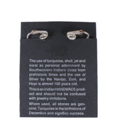 Navajo Sterling Silver and Turquoise Clip Earrings