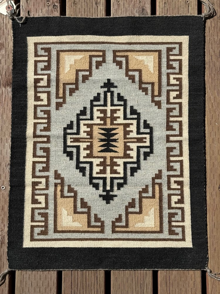 Navajo Very Fine Two Gray Hills Rug by Christine Curly