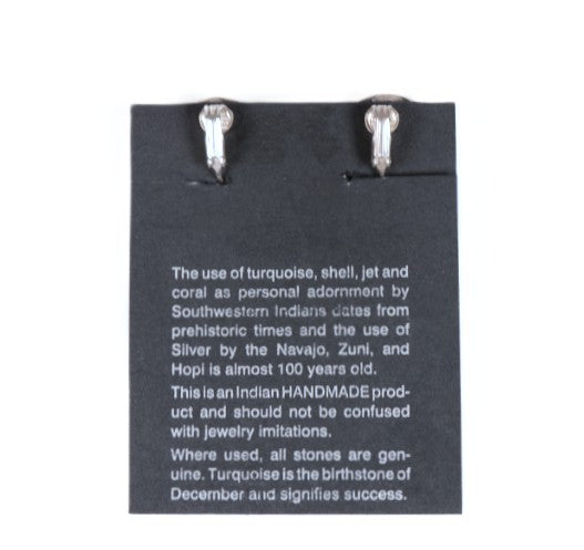 Navajo Sterling Silver Concho Clip Earrings