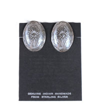 Navajo Sterling Silver Concho Clip Earrings