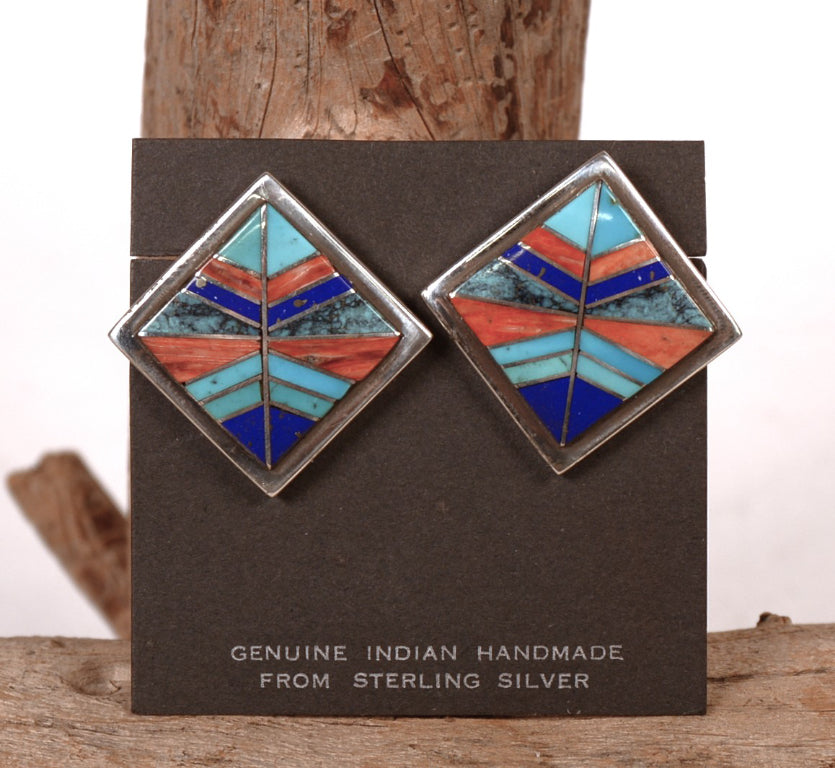 Navajo Multistone Inlay Earrings