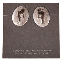 Navajo 14k Gold on Sterling Silver Kokopelli Post Earring By Jimmy Secatero