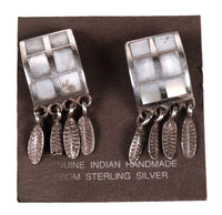 Navajo Sterling Silver Inlay Post Earrings