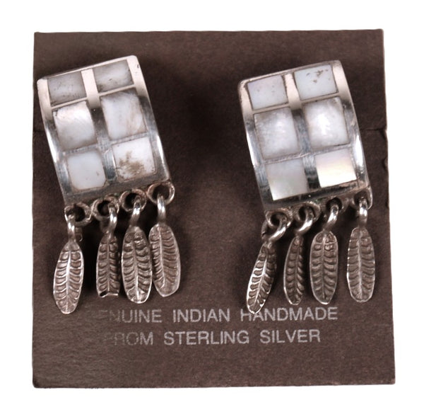 Navajo Sterling Silver Inlay Post Earrings
