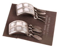 Navajo Sterling Silver Inlay Post Earrings