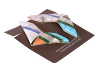 Santo Domingo Pueblo Inlaid Mosaic Earrings By Phyllis Rosetta