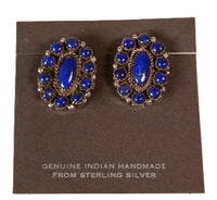 Zuni Pueblo Lapis Cluster Earrings