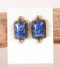 Navajo Denim Lapis Earrings