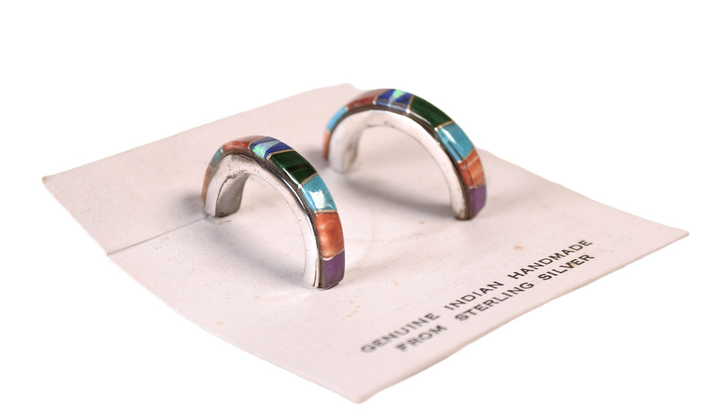 Navajo Multistone Inlay Earrings