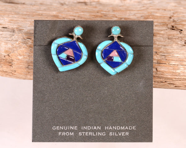 Navajo Multistone Earrings By Carolyn Bobeler