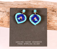 Navajo Multistone Earrings By Carolyn Bobeler