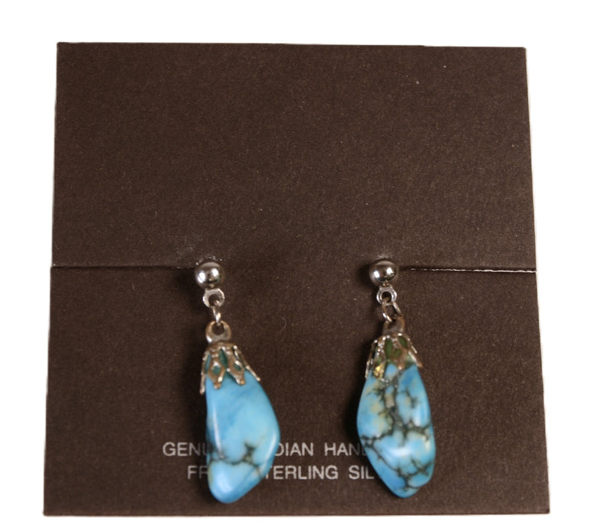 Navajo Blue Turquoise Earrings