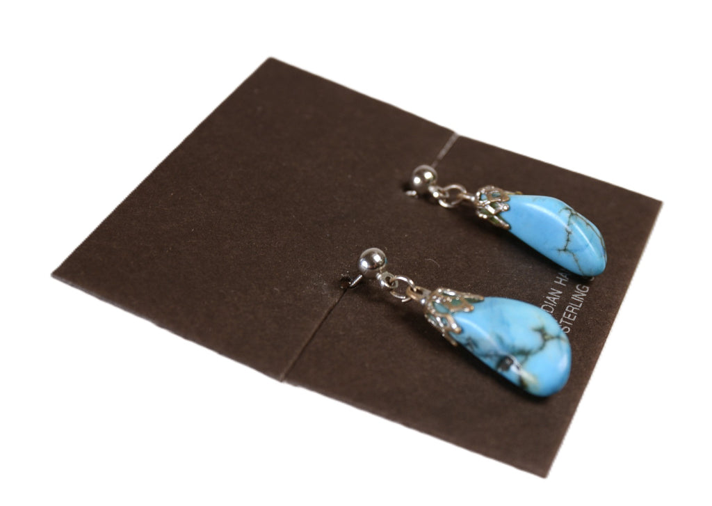 Navajo Blue Turquoise Earrings