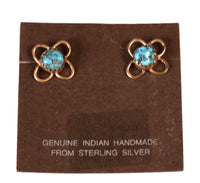 Navajo 14k Gold and Turquoise Earrings