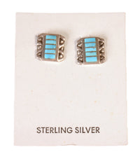 Navajo Blue Turquoise Earrings By Jeanelle Shebola