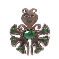 Mexico Taxco Green Stone Pin