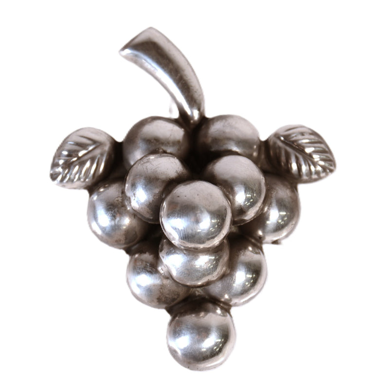 Mexico Taxco Silver Grapes Pin