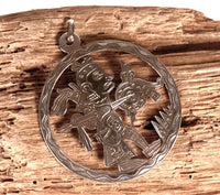 Mexico Taxco Silver with Aztec Figure Pendant