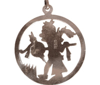 Mexico Taxco Silver with Aztec Figure Pendant